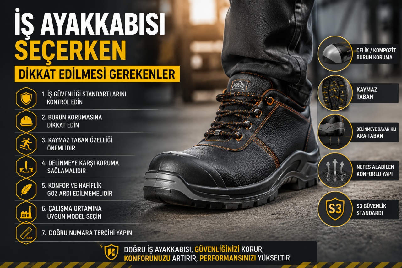 İş Ayakkabısı Seçerken Dikkat Edilmesi Gerekenler