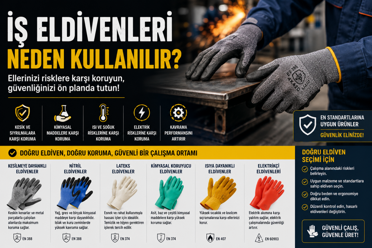 İş Eldivenleri Neden Kullanılır? Doğru Koruyucu Eldiven Seçimi Rehberi