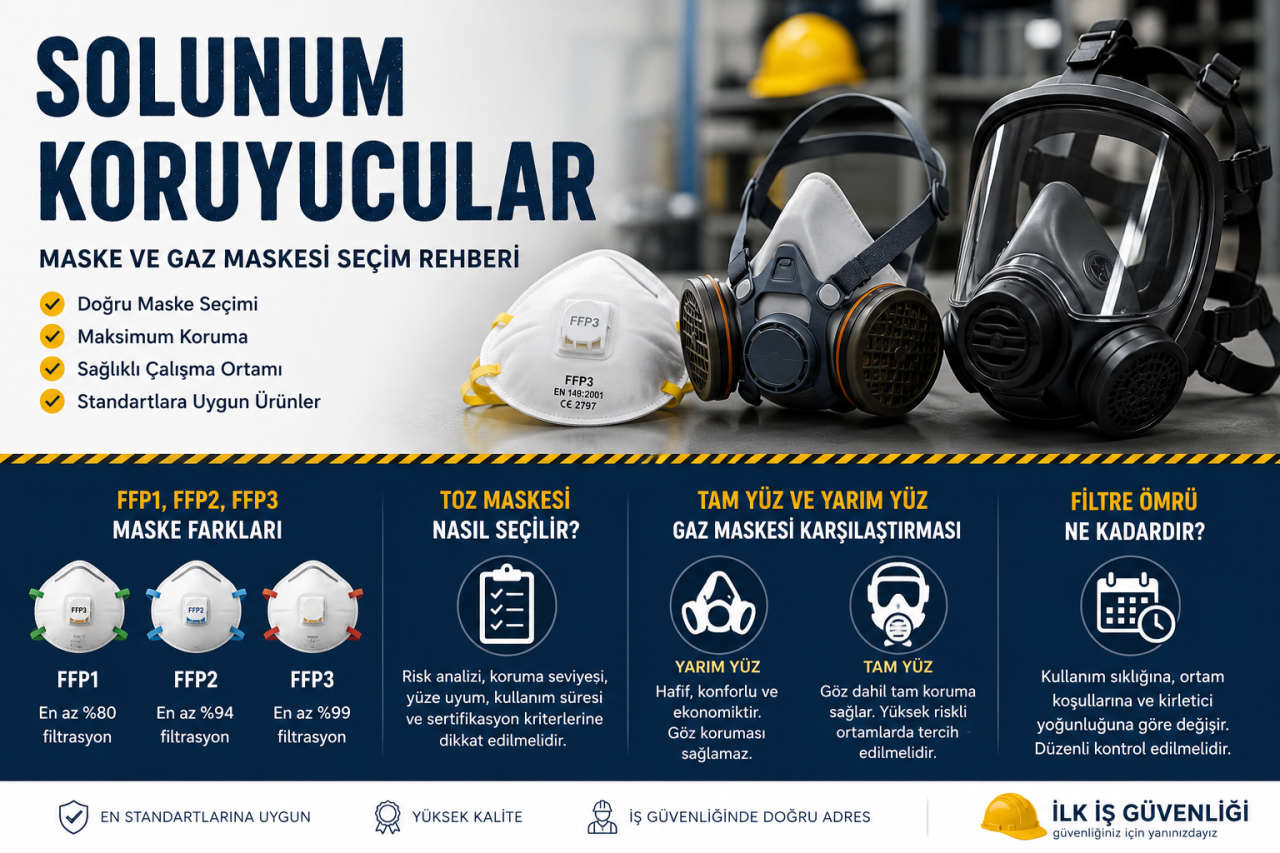 Solunum Koruyucular Rehberi: Maske ve Gaz Maskesi Seçiminde Bilmeniz Gerekenler
