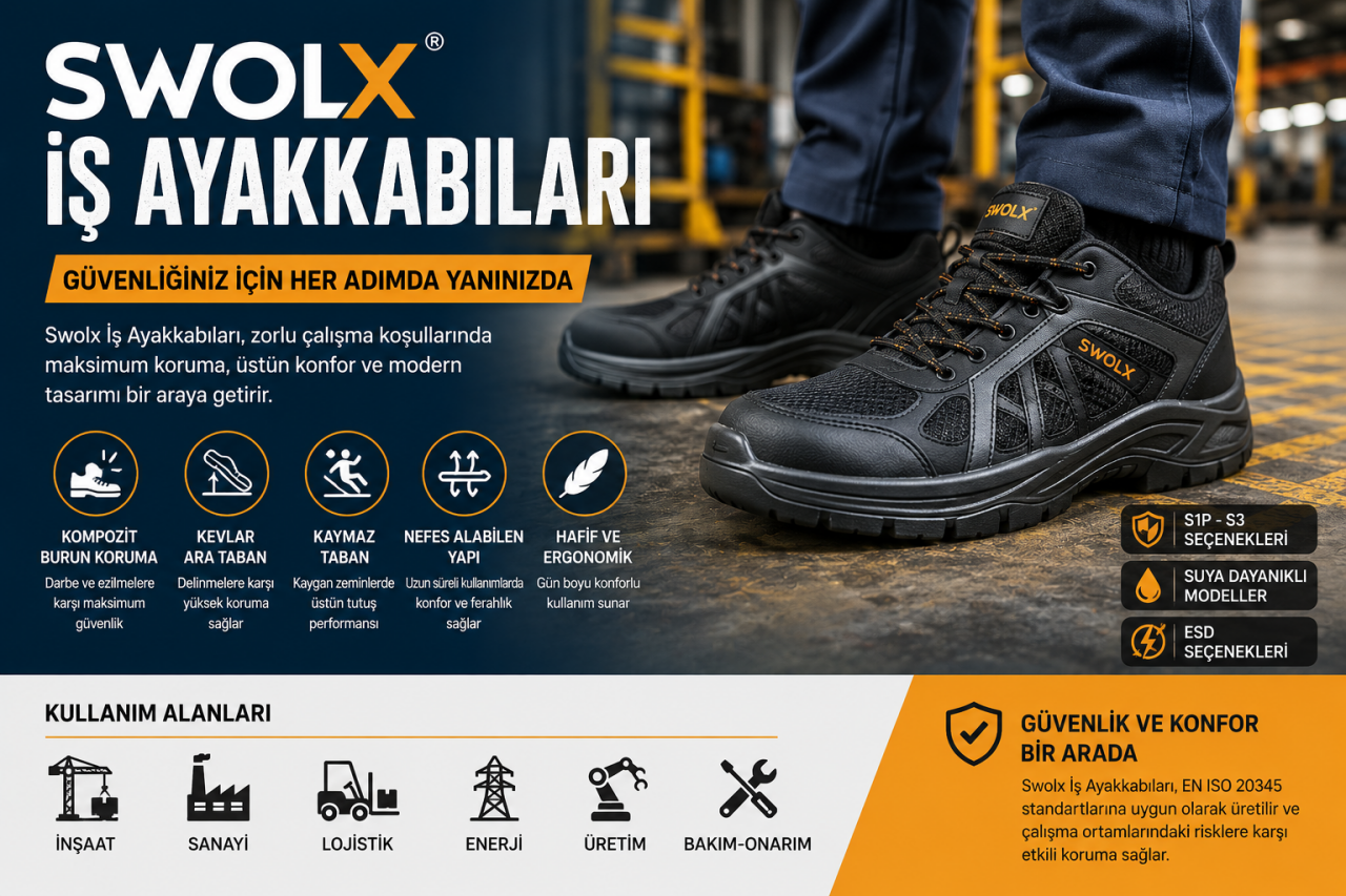 Swolx İş Ayakkabıları Neden Tercih Ediliyor? Güvenlik ve Konfor Bir Arada