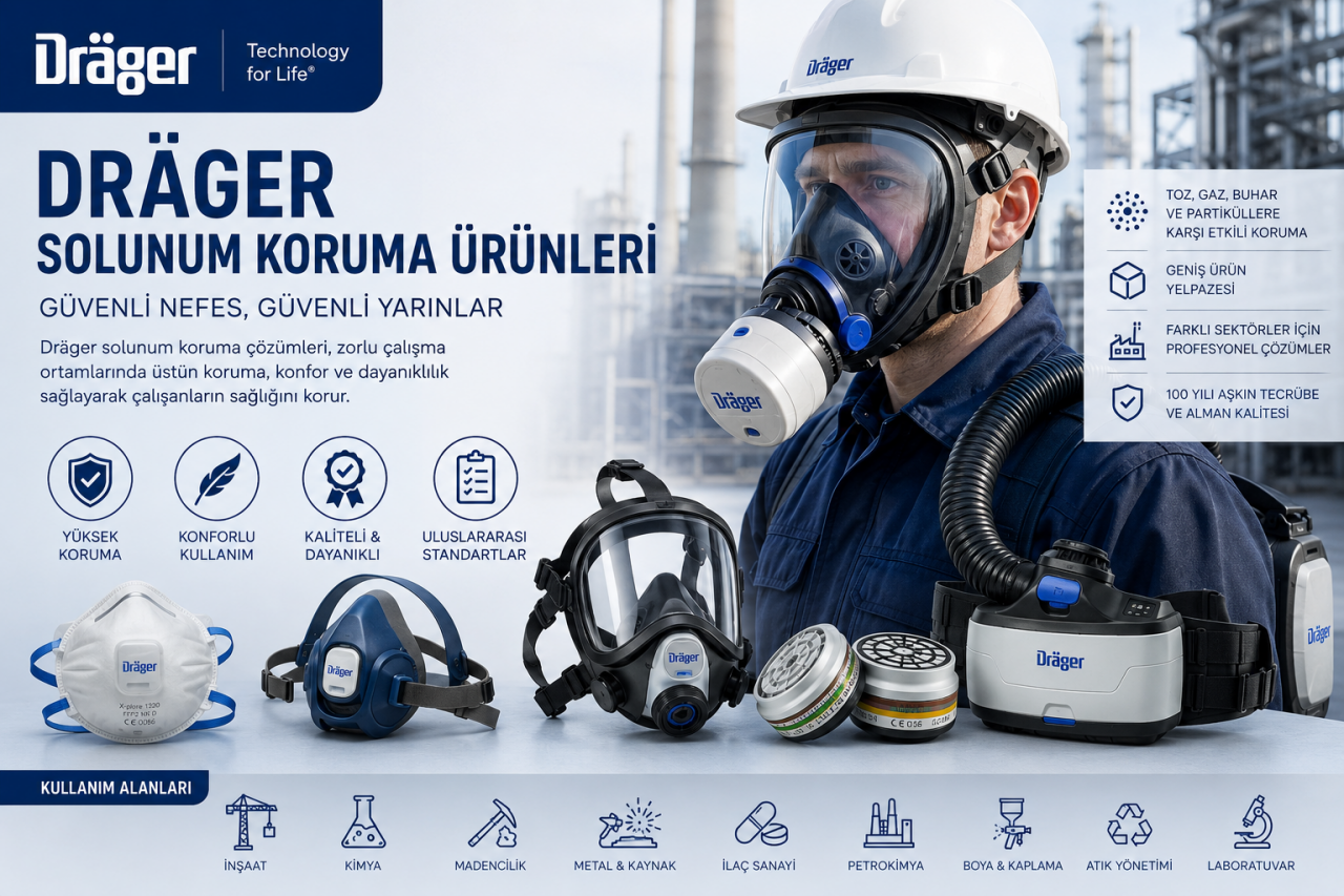 Dräger Solunum Koruma Ürünleri Nedir? İş Güvenliğinde Doğru Solunum Koruması Rehberi