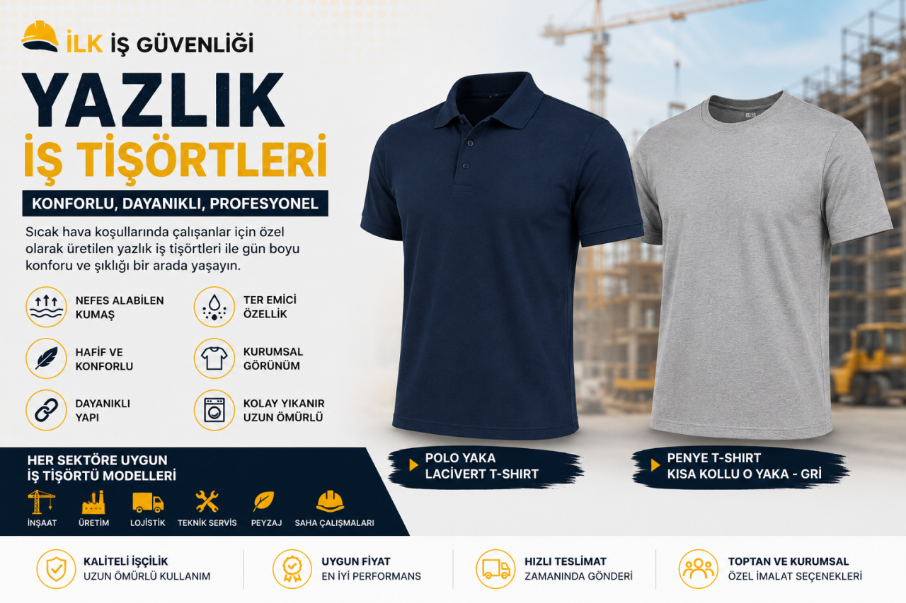 Yazlık İş Tişörtleri Neden Tercih Edilmelidir? Konforlu ve Güvenli Çalışmanın Anahtarı