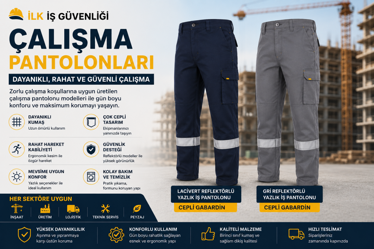 İş Pantolonu Seçerken Nelere Dikkat Edilmeli? Dayanıklı ve Konforlu Çalışma Rehberi