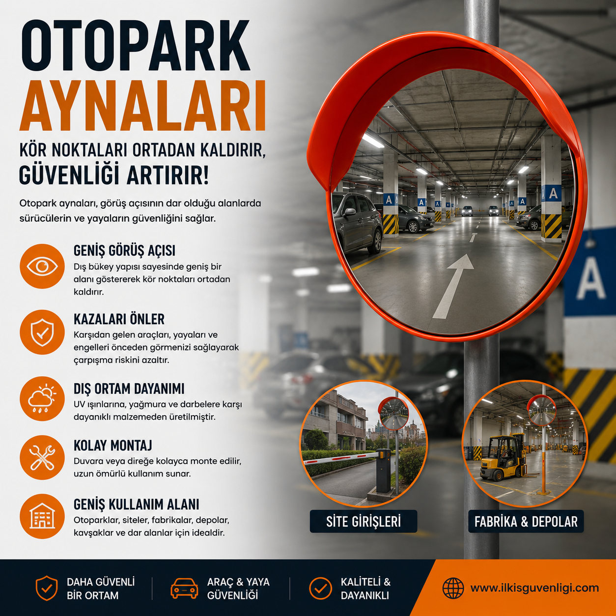 Otopark Aynaları Nedir? Kullanım Alanları ve Sağladığı Güvenlik Avantajları