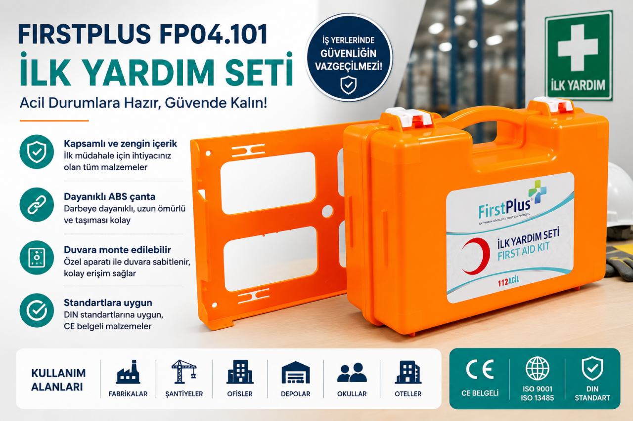 FirstPlus FP04.101 İlk Yardım Seti: İş Yerlerinde Acil Durumlara Hazırlıklı Olun