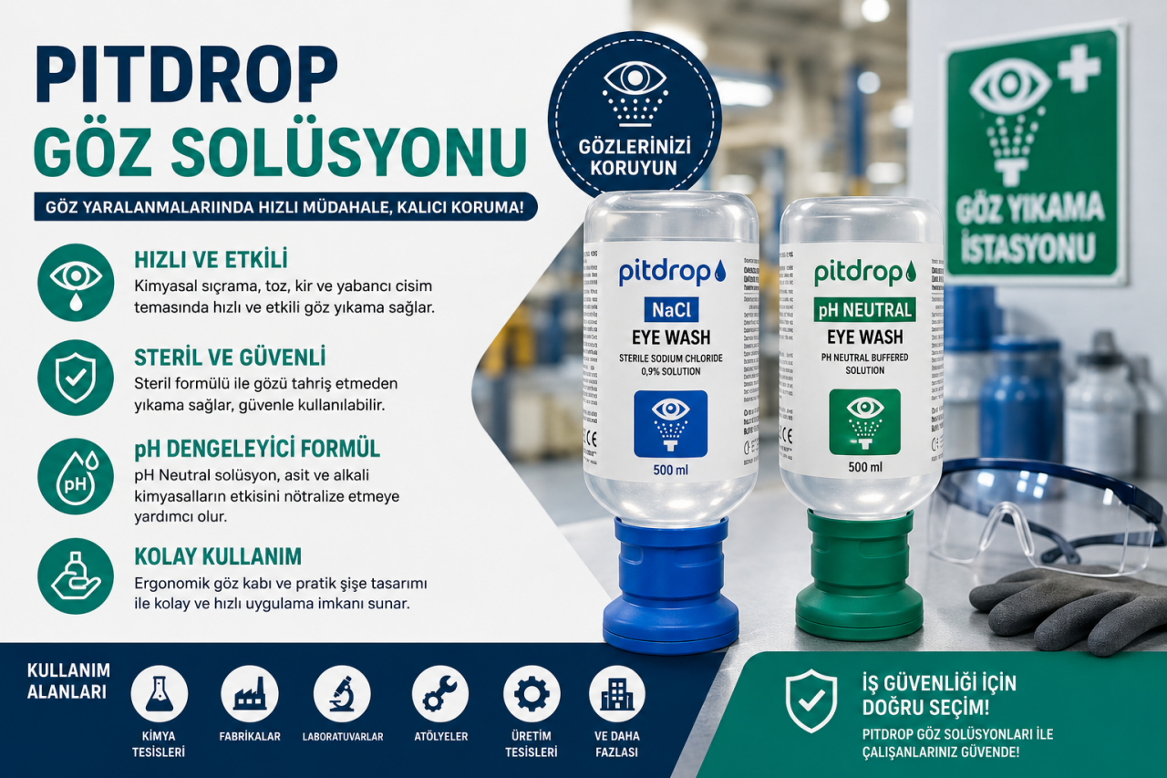 Pitdrop Göz Solüsyonu: Göz Yaralanmalarında Hızlı ve Güvenilir İlk Müdahale