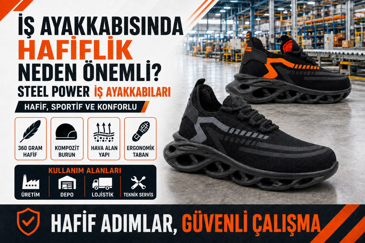İş Ayakkabısında Hafiflik Neden Önemli? Steel Power İş Ayakkabıları