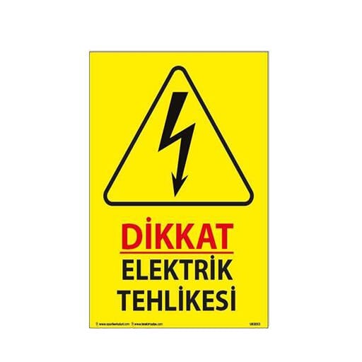 Elektrik ve Enerji Kaynaklı Tehlike Levhaları