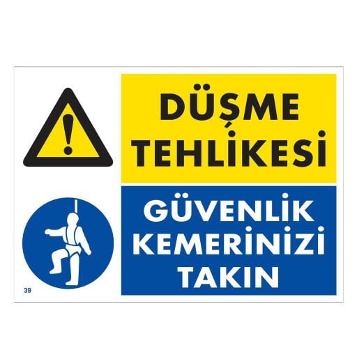 Düşme Tehlikesi Levhaları
