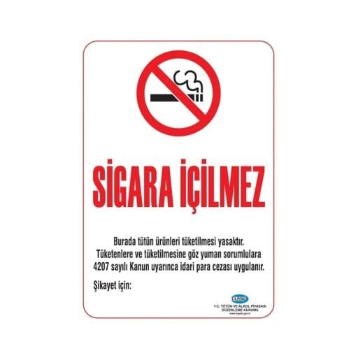 Sigara İçilmez/İçilebilir Levhaları