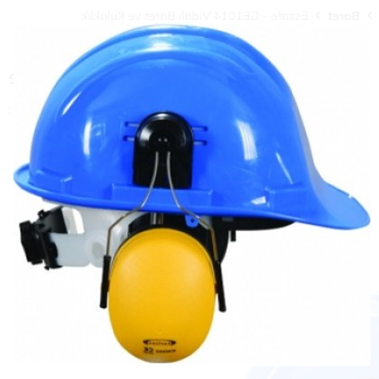 Essafe Vidalı Baret Kulaklık Kombine Yeşil