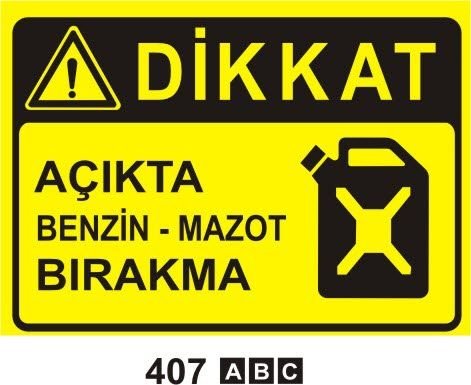 Dikkat Açıkta Benzin-Mazot Bırakma
