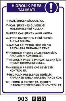 Hidrolik Pres Talimatı 50x70 cm Saç (Galvaniz) 0,50mm
