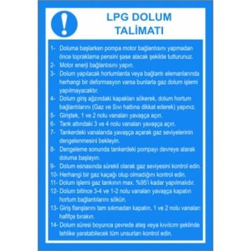 LPG Dolum Talimatı 35x50 cm Dekota (Forex) 3mm