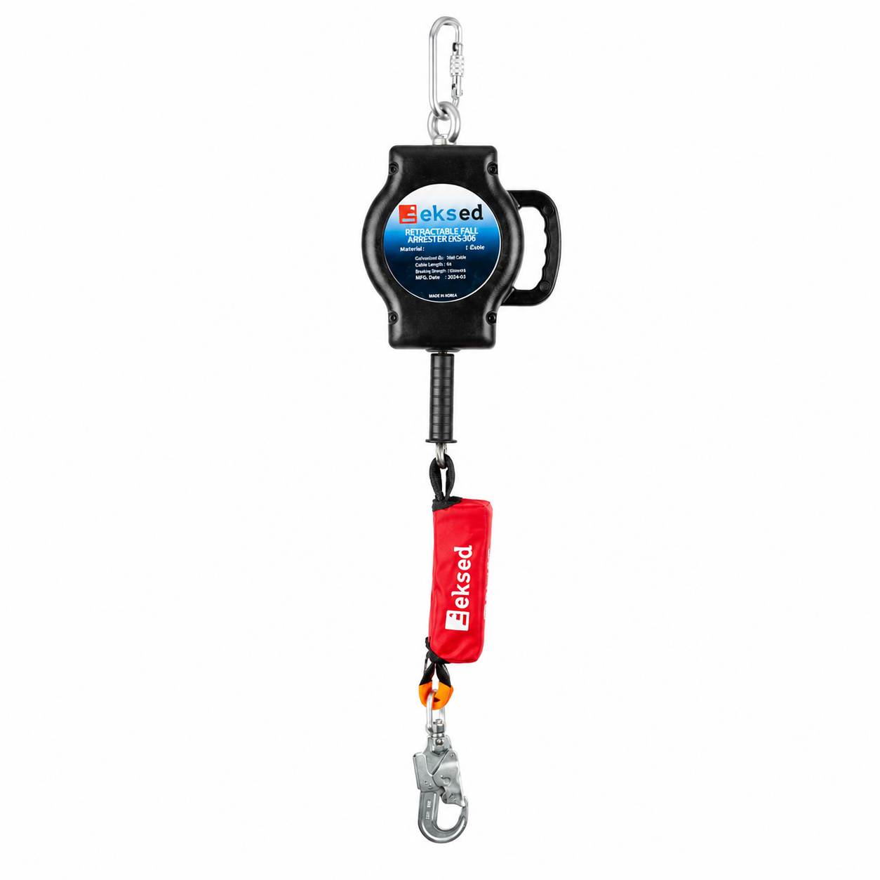 EKS-306 6 Metre Çelik Halatlı Geri Sarımlı Düşüş Durdurucu