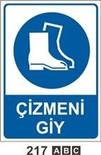 Çizmeni Giy 35x50 cm Sticker (Yapışkanlı) Etiket