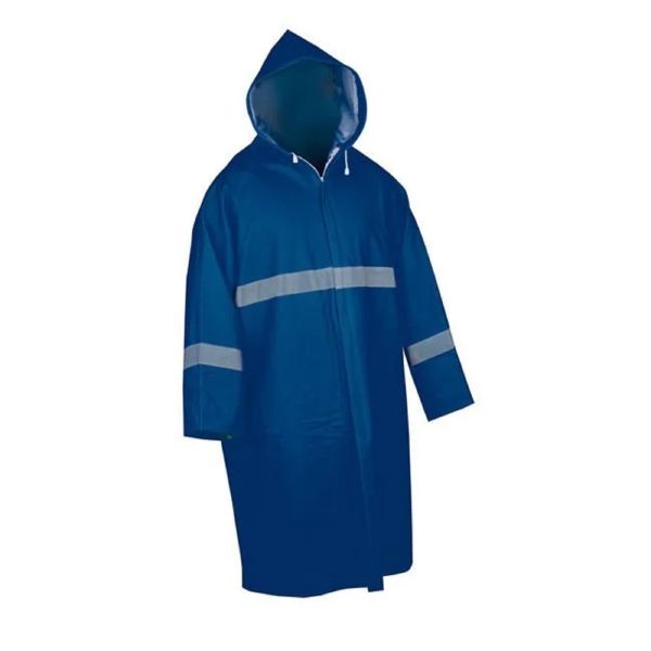 Balıkçı Uzun Yağmurluk Reflektörlü Pvc Kalın Kumaş Lacivert XXL