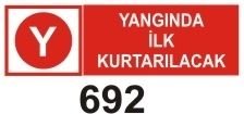Yangında İlk Kurtarılacak 35x50 cm PVC(Plastik) 0,50mm