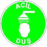 Acil Duş Yer Etiketi