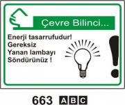Enerji Tasarruftur Gereksiz Yanan Lambayı Söndürünüz