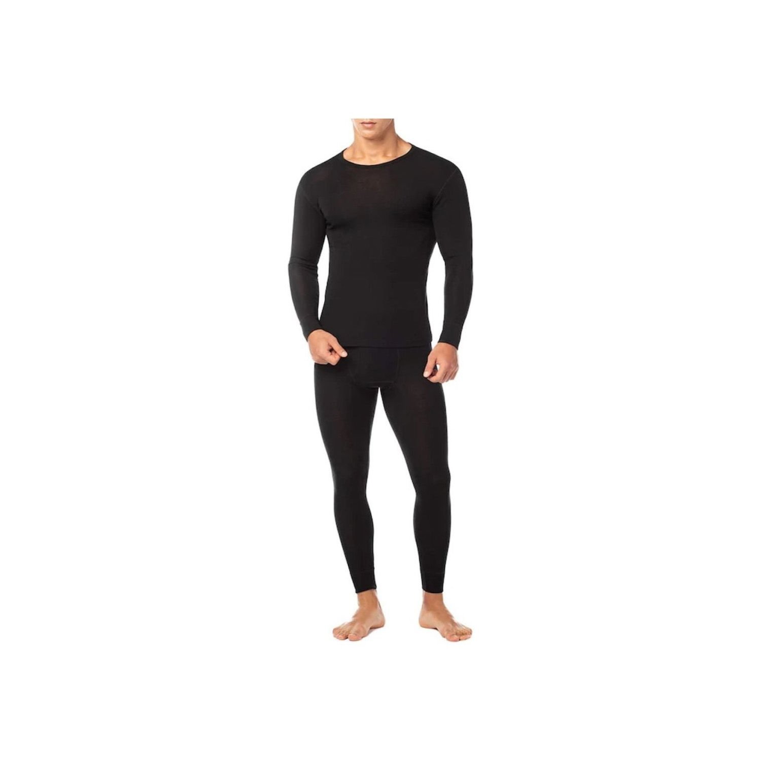 Tutku Erkek Siyah Termal Takım İçlik Tayt (Alt+Üst) S