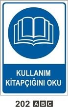Kullanım Kitapcığını Oku 25x35 cm Sticker (Yapışkanlı) Etiket
