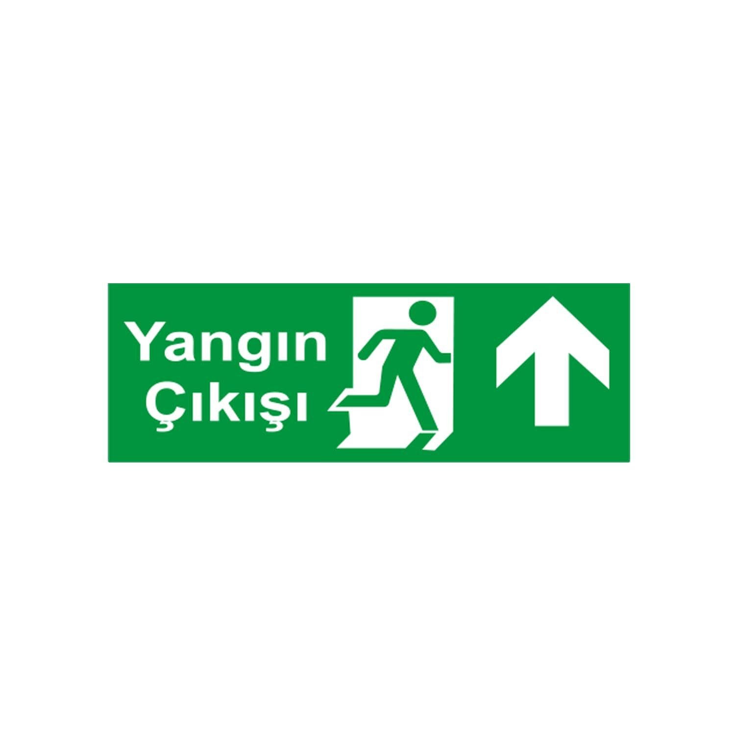 Yangın Çıkışı Levhası Yukarı Yön (Fotolümenli)