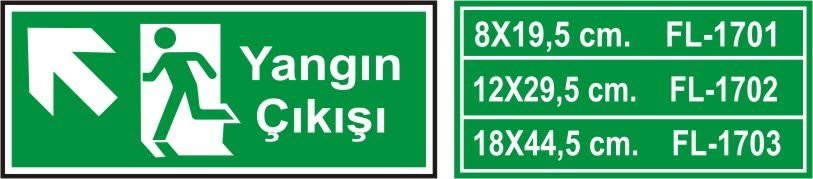 Yangın Çıkışı Levhası Fosforlu - Fotolümen