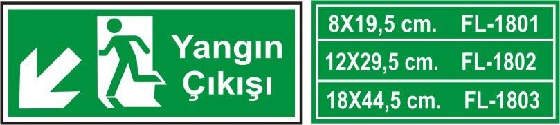 Yangın Çıkışı Levhası Fosforlu - Fotolümen