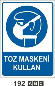 Toz Maskeni Kullan 25x35 cm Sticker (Yapışkanlı) Etiket