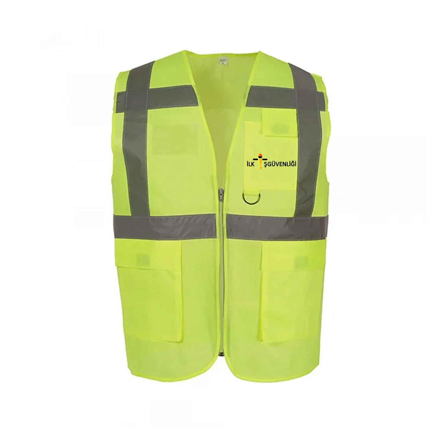 Logo Baskılı Yönetici (Mühendis) Yeleği Sarı M