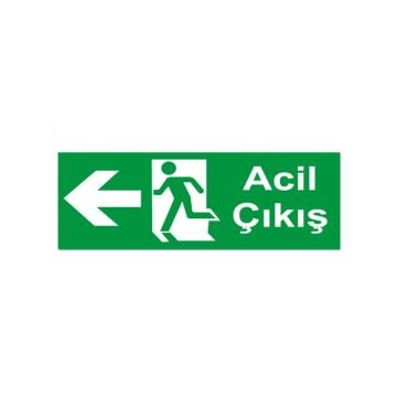 Acil Çıkış Levhası Sol Yön
