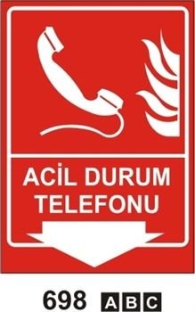 Acil Durum Telefonu 50x70 cm Dekota (Forex) 3mm
