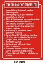 Yangın Önleme Tedbirleri 35x50 cm Sticker Etiket