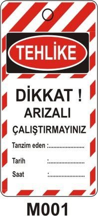 Dikkat Arızalı Çalıştırmayınız (Mıknatıslı)