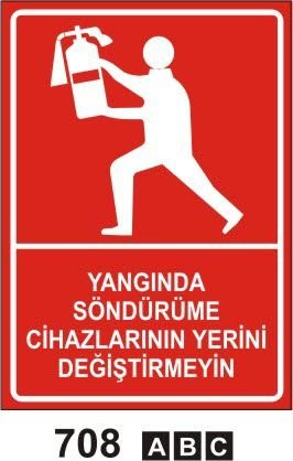 Yangında Söndürme Cihazlarının Yerini Değiştirmeyin