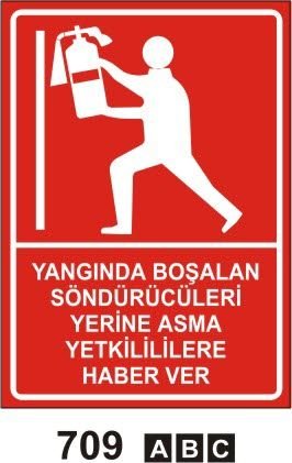 Yangında Boşalan Söndürücüleri Yerine Asma Yetkililere Haber Ver