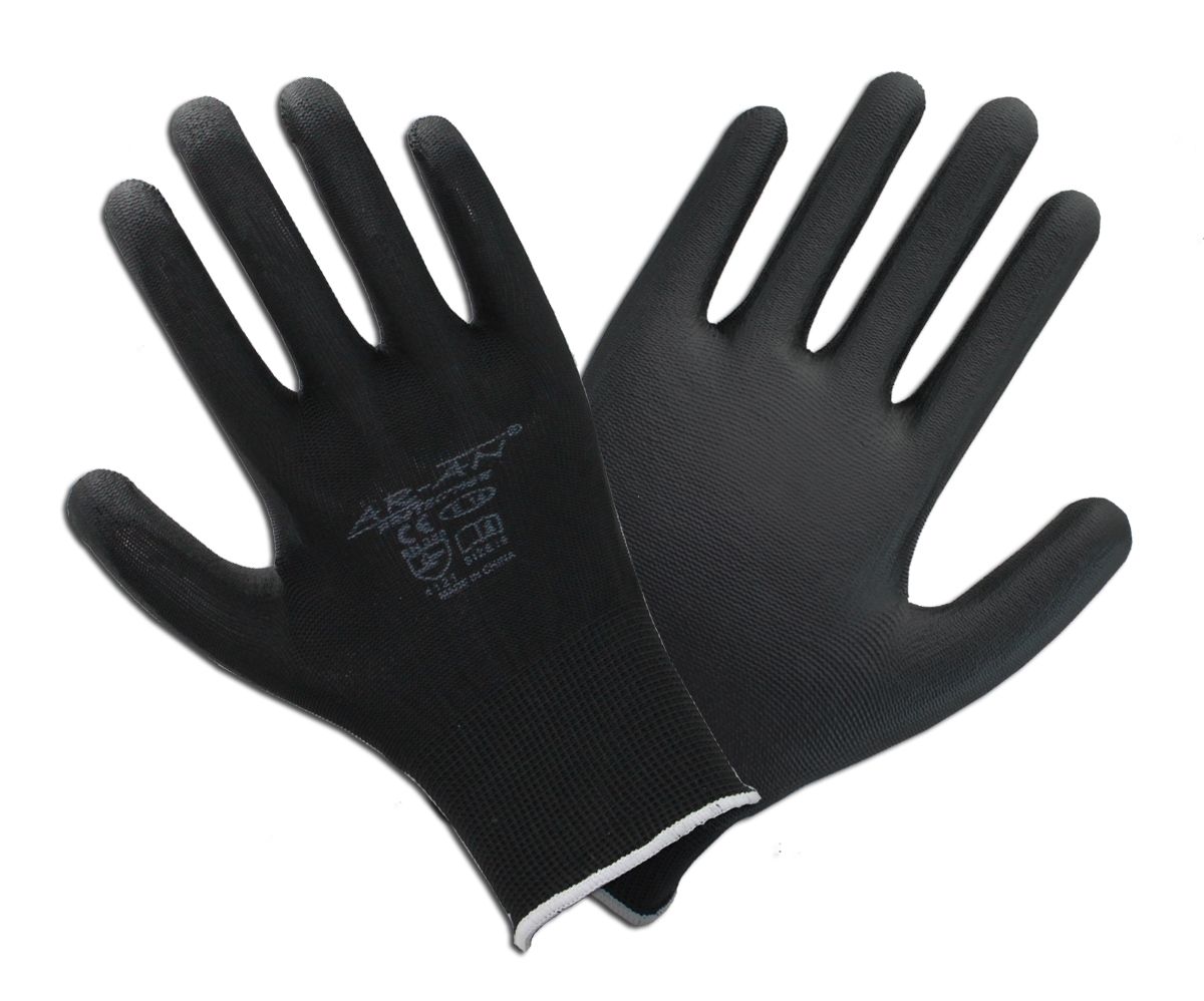 ARAN Protection E14 Siyah PU İş Eldiveni 1 PAKET NUMARA 9 (12 ÇİFT)