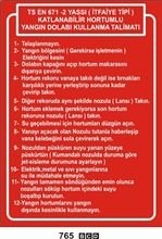 Sulu Sistem Yangın dolabı Kullanma Talimatı 25x35 cm Sticker Etiket