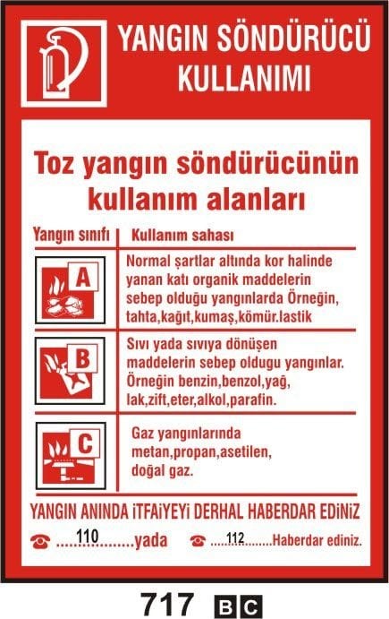 Yangın Söndürücü Kullanımı-Toz