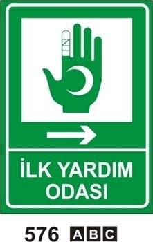 İlk Yardım Odası 25x35 cm PVC (Plastik) 0,50mm