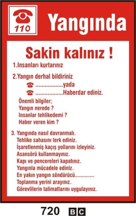 Yangında Sakin Kalınız