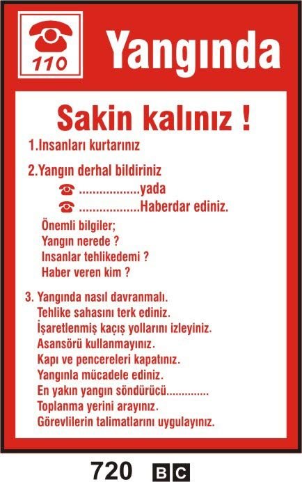 Yangında Sakin Kalınız