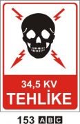 34.5 Kv Tehlike Uyarı Levhası