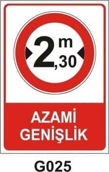 Azami Genişlik 25x35 cm Dekota (Forex) 3mm
