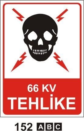 66 Kv Tehlike Uyarı Levhası