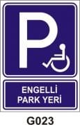 Engelli Park Yeri 25x35 cm PVC (Plastik) 0,50mm