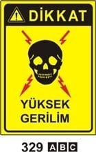 Yüksek Gerilim 25x35 cm Sticker (Yapışkanlı) Etiket