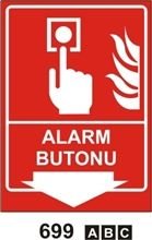 Alarm Butonu 25x35 cm Sticker Etiket