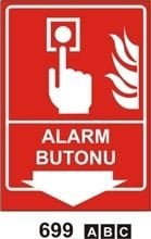 Alarm Butonu 25x35 cm Sticker Etiket